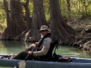 Texas Game Warden on Kayak
