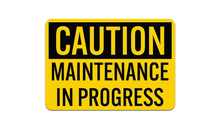 Maintenance in progress